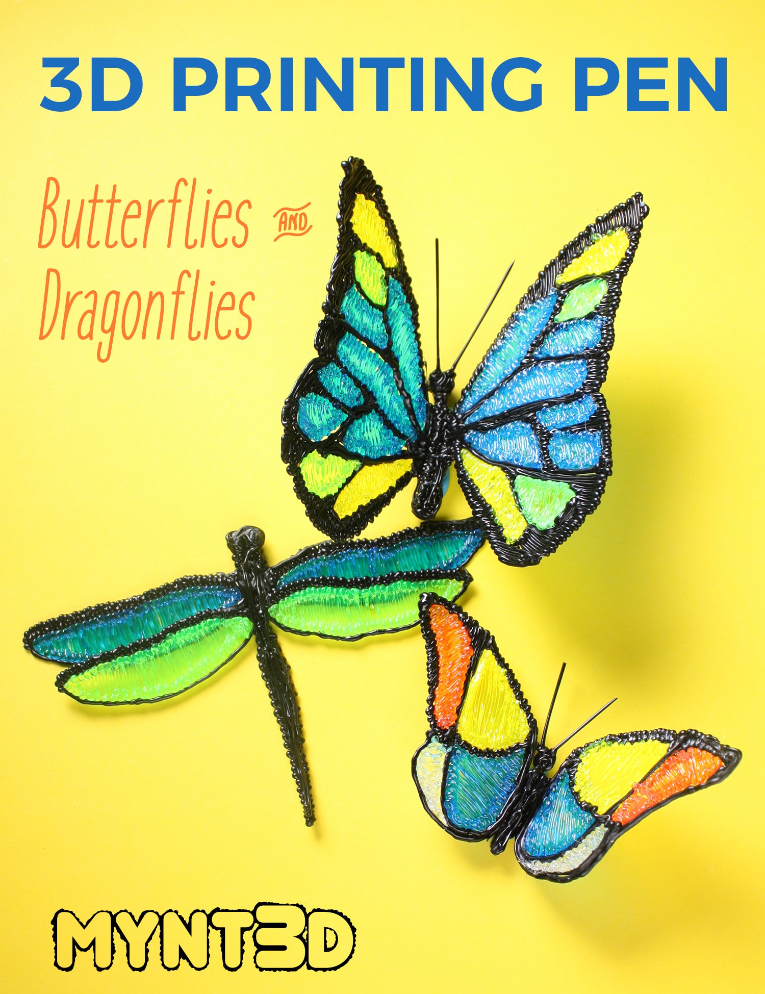 Butterfly and Dragonfly 3D Pen Projects