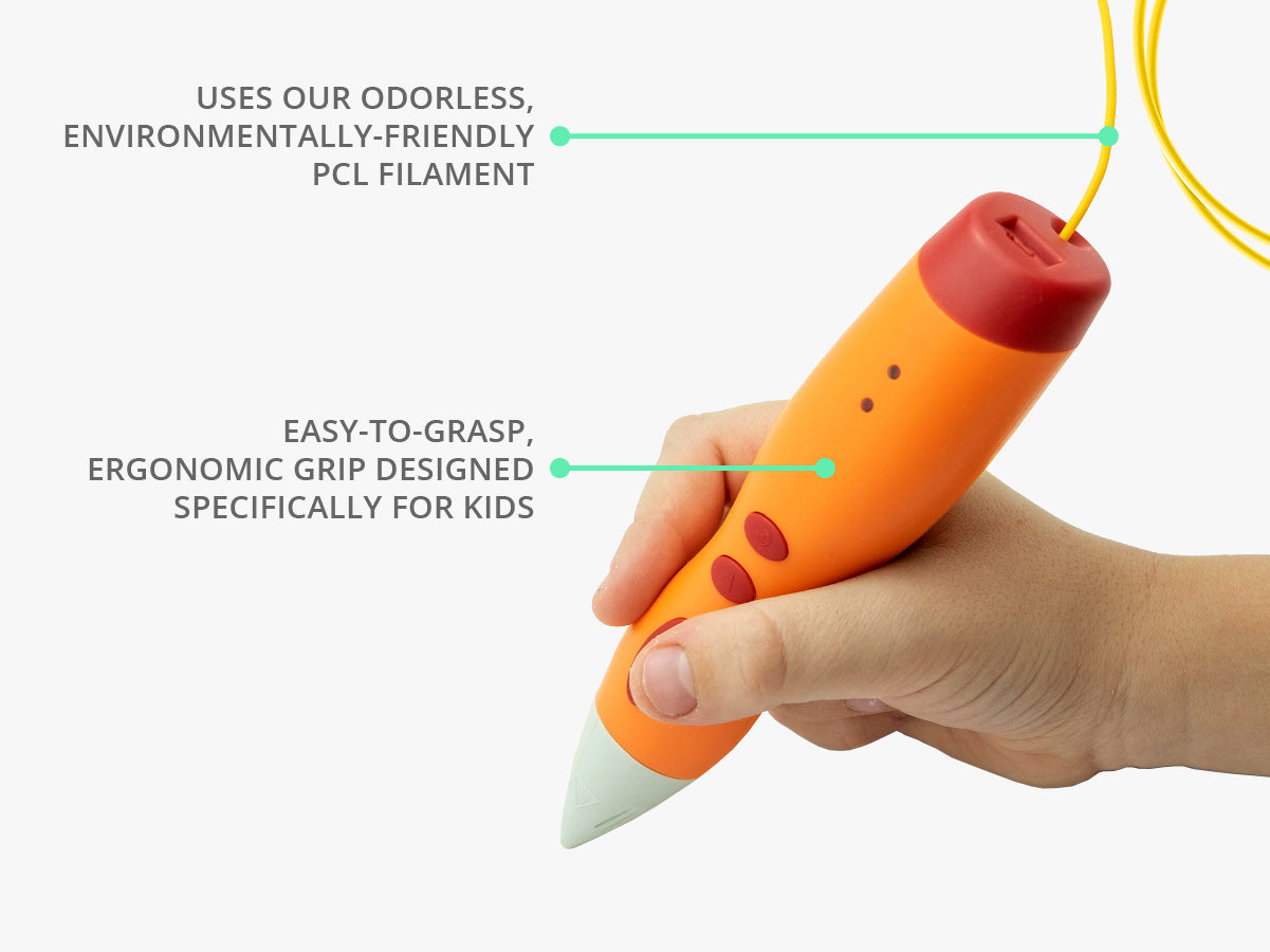 MYNT3D Junior2 - Bolígrafo 3D para niños [modelo 2020] bolígrafo de  impresión de baja temperatura seguro para niños (no compatible con ABS/PLA)