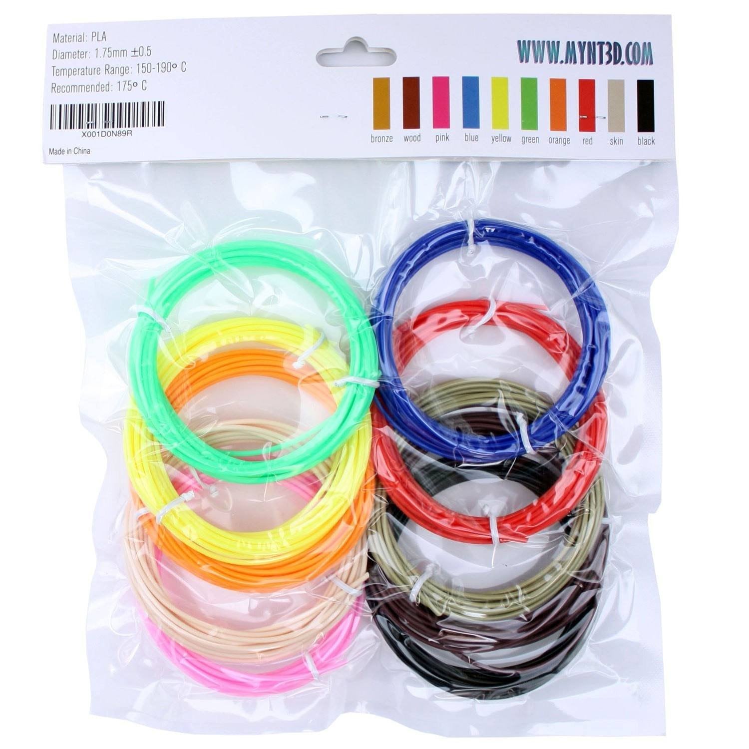 3D Pen Filament PCL 50M - Colorful, Non-Toxic, Odor-Free